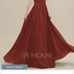 JJs House Red Sweetheart Maxi Gown for Weddings